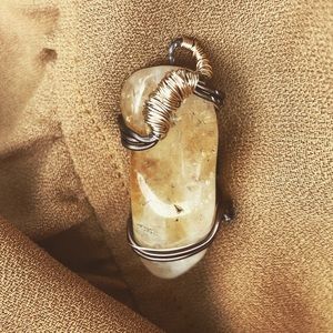 *HANDMADE* Tumbled Citrine pendant